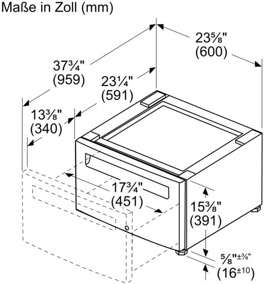 Zubehör Für Waschmaschinen Bosch WMZPW20W Universalpodest 6 Zubehör Für Waschmaschinen Bosch WMZPW20W Universalpodest – Bild 6