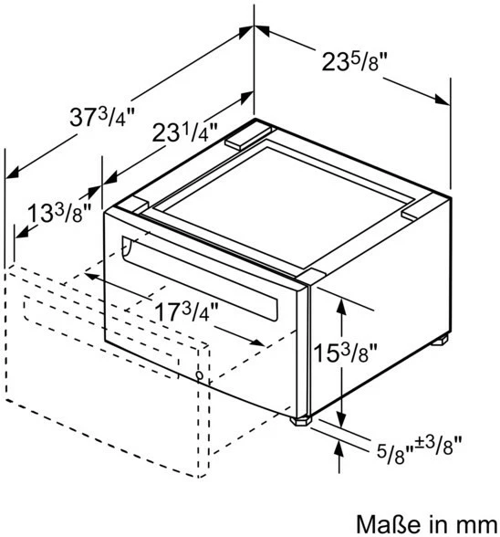 Zubehör Für Waschmaschinen Bosch WMZPW20W Universalpodest 4 Zubehör Für Waschmaschinen Bosch WMZPW20W Universalpodest – Bild 4