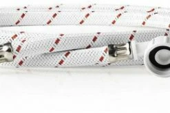 Zubehör Für Waschmaschinen Nedis WAIH3412SH1N25 Nylon-Zulaufschlauch 1/2" Gerade, 3/4" Gewinkelt (2,5m) Weiß/rot