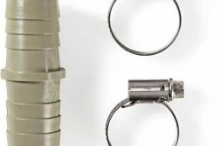 Zubehör Für Waschmaschinen Nedis WAEP2222CL Schlauch Verl.-stück 2 Schlauchschellen, 22 Mm>22 Mm Grau/metall