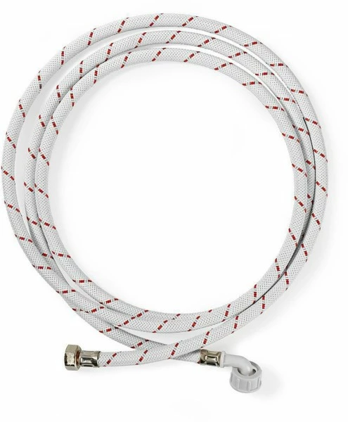 Zubehör Für Waschmaschinen Nedis WAIH3412SH1N25 Nylon-Zulaufschlauch 1/2" Gerade, 3/4" Gewinkelt (2,5m) Weiß/rot 2 Zubehör Für Waschmaschinen Nedis WAIH3412SH1N25 Nylon-Zulaufschlauch 1/2" Gerade, 3/4" Gewinkelt (2,5m) Weiß/rot – Bild 2